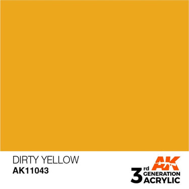 AK Interactive AK11043 Dirty Yellow Acrylic Paint 17ml (3rd Generation)